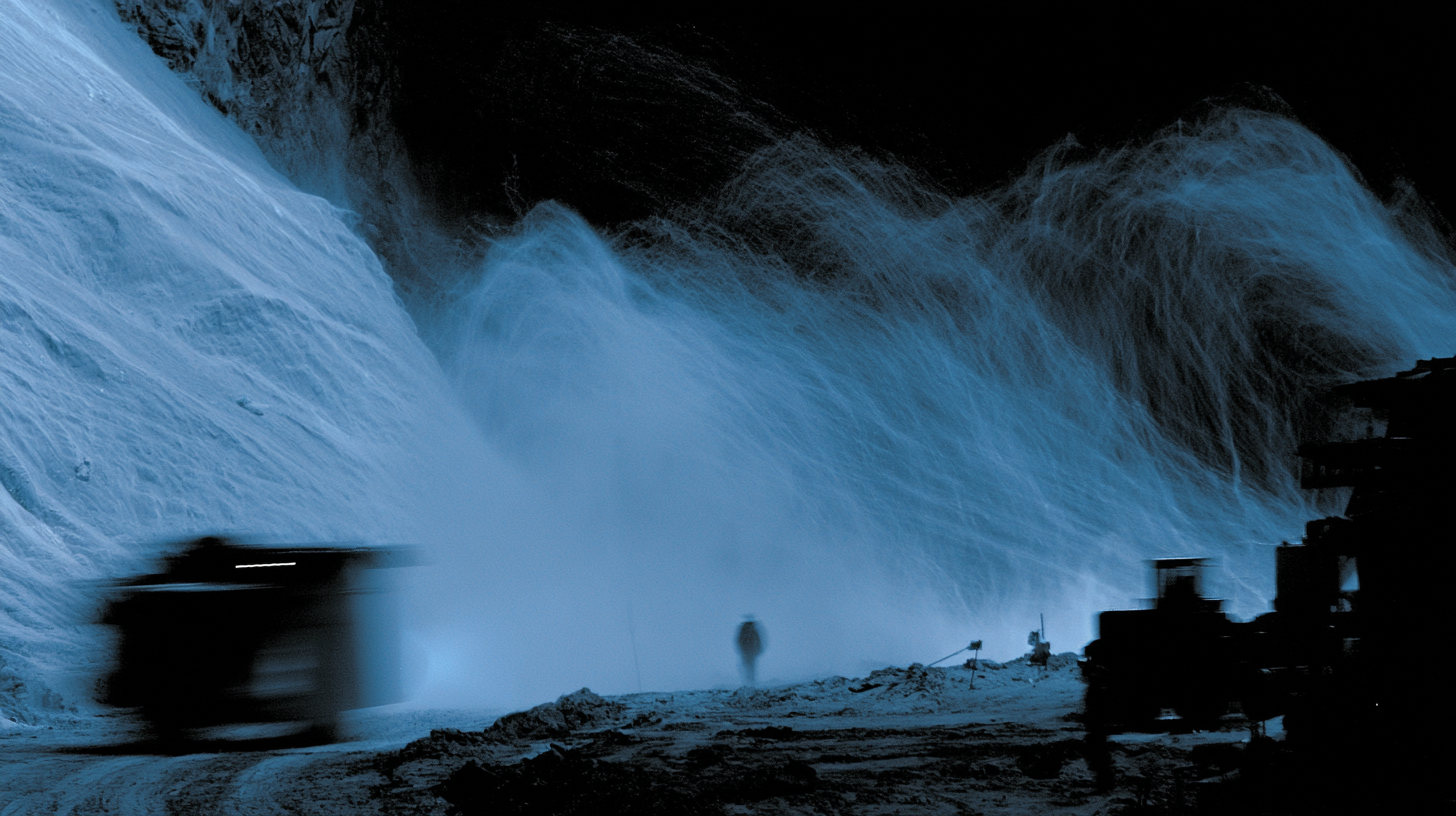 Post-blast underground heading, dust still settling