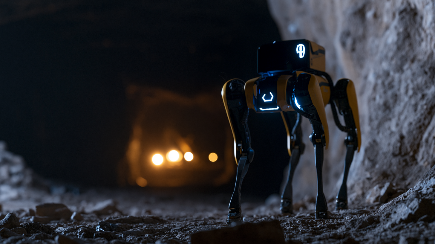 Autonomous quadruped operating in an underground cavern